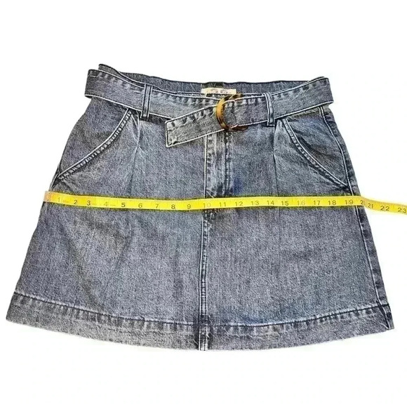 WE THE FREE DENIM BELTED MINI SKIRT WOMEN’S•MEDIUM DENIM•SIZE 28 (US 6) - Picture 5 of 7